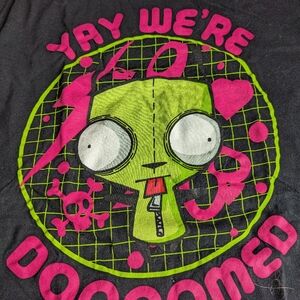 Nickelodeon Space Invader Zim Gir black unisex large tee